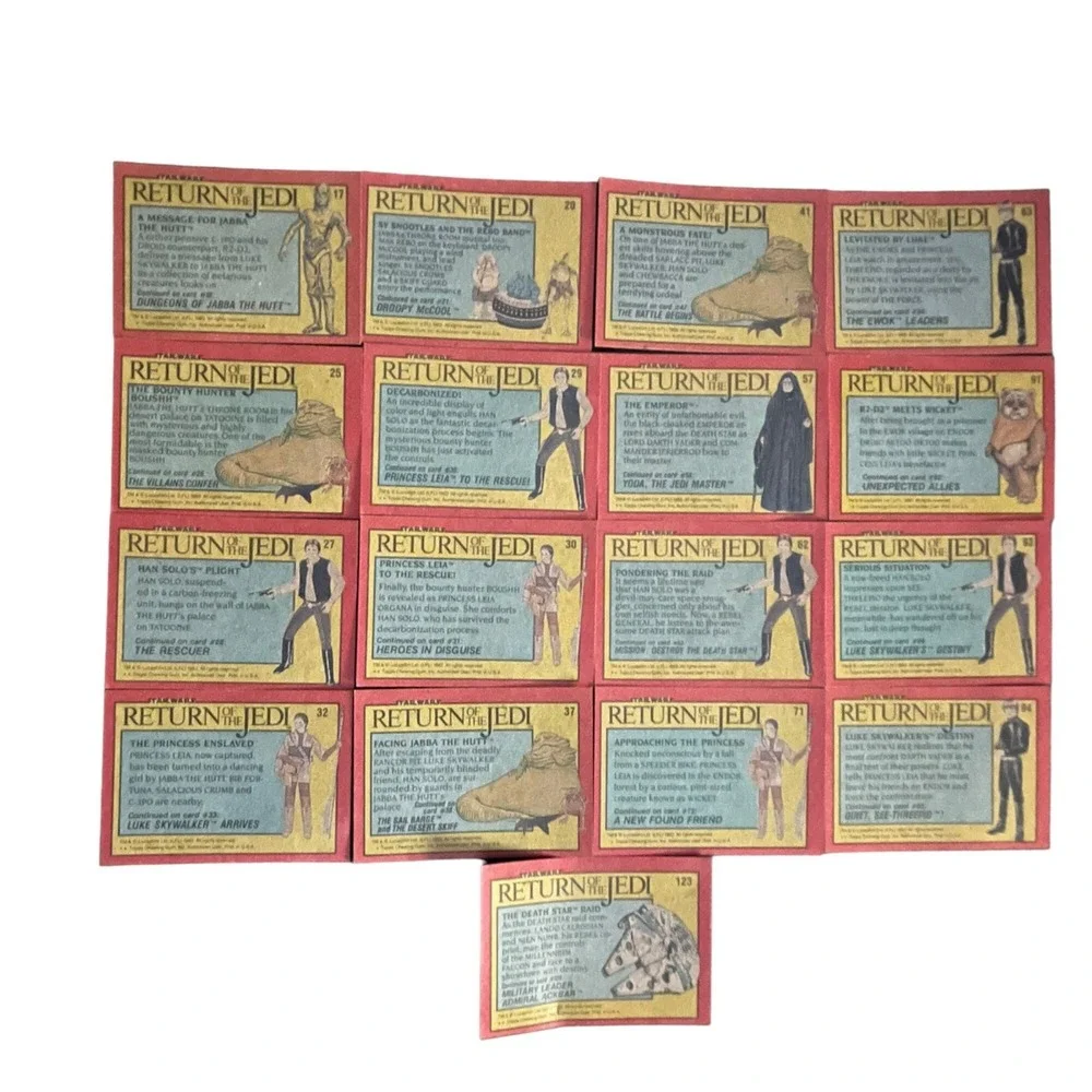 Vintage 1983 Star Wars Return Of The Jedi Trading Card Red Border Topps Lot 17 - Picture 3 of 4
